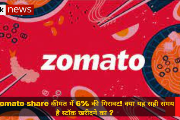 Zomato share कीमत में 6% की गिरावट! क्या यह सही समय है स्टॉक खरीदने का ?